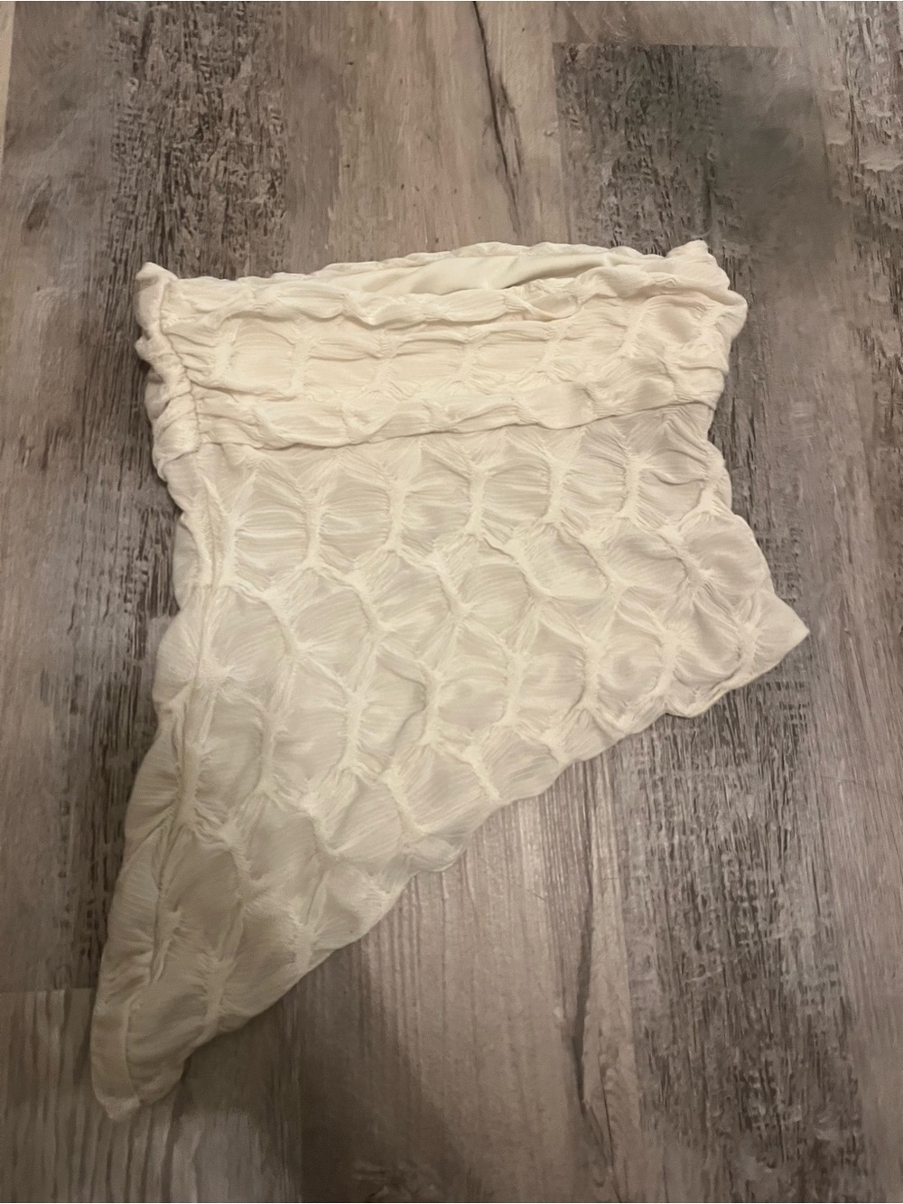 asymmetrical chiffon tube top